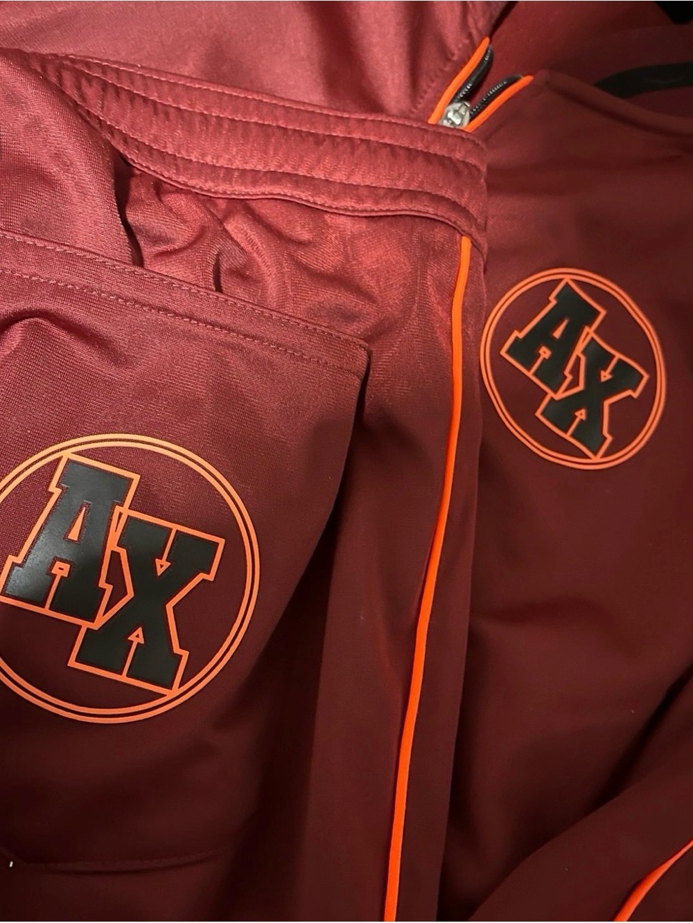Armani Exchange Deep Red Track Jacket with Black Trim - Picture 6 of 6
